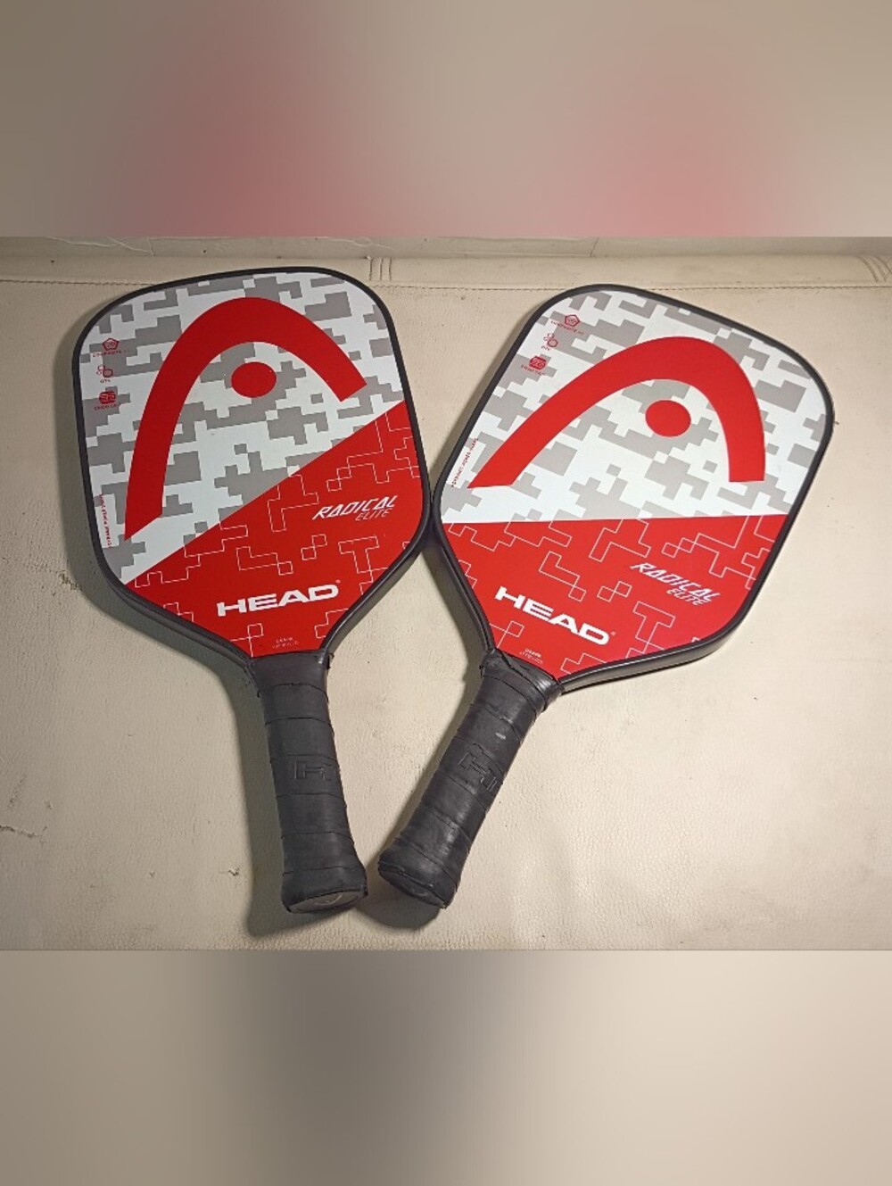 Pair of HEAD Radical Elite Middleweight Composite Pickleball Paddles USAPA ✅
